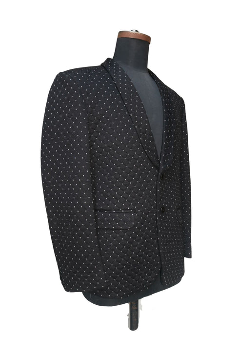 Black Checkered Smoking Jacket